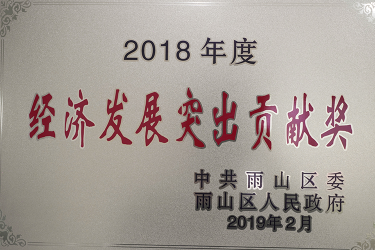 2018年度榮獲經(jīng)濟(jì)發(fā)展突出貢獻(xiàn)獎